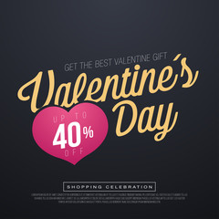 Obraz premium Valentine day sales, special offers and discounts