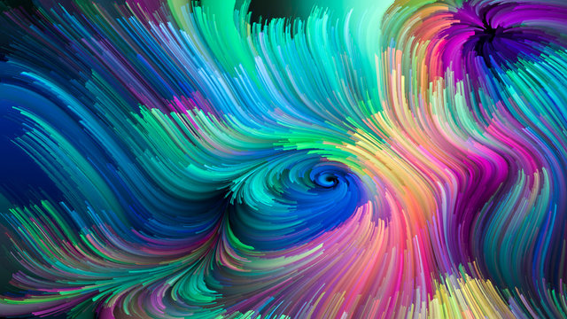 Virtual Life of Liquid Color