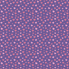 Seamless background with hearts. Wrapping paper for Valentine's Day. Vector.