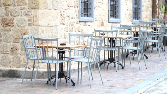 Ece romantic restaurant, cafe in a small Italian town.