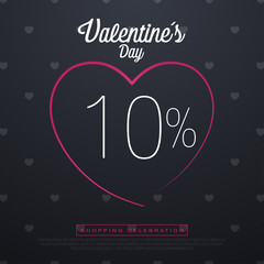 Fototapeta na wymiar Valentine day sales, special offers and discounts