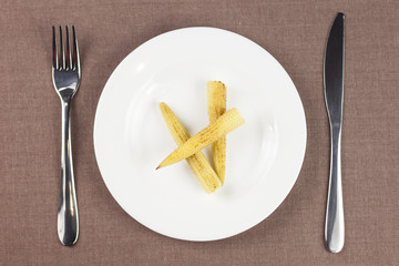 corn on the plate