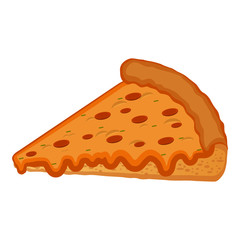 Isolated pizza slice
