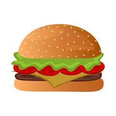 Isolated burger icon