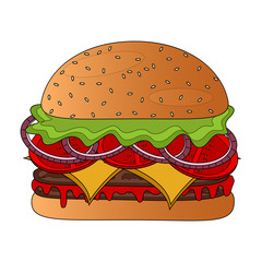 Isolated burger icon