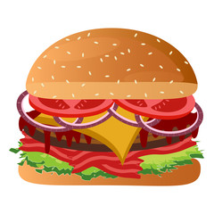 Isolated burger icon