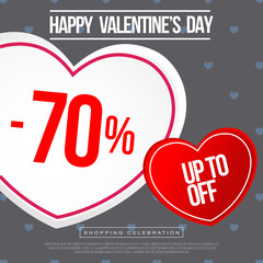 Valentine day sales, special offers and discounts