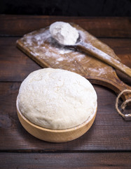 yeast dough made from wheat flour