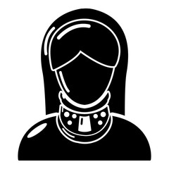 Cervical retainer icon, simple style.