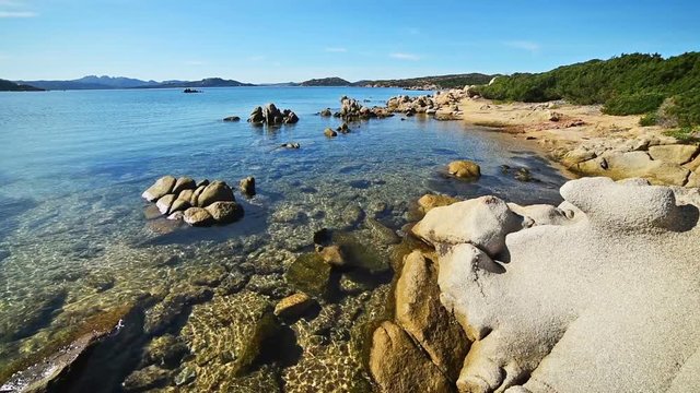Rocky shore in Caprera island, Sardinia