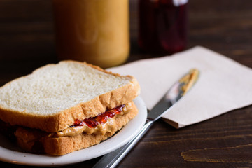Peanut butter and jelly sandwich