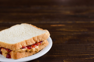 Peanut butter and jelly sandwich