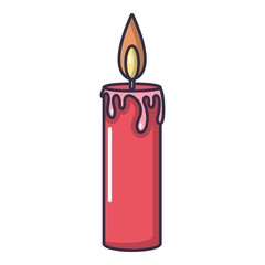 Obraz premium Candle icon, cartoon style