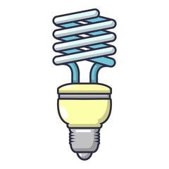 Light bulb icon, cartoon style