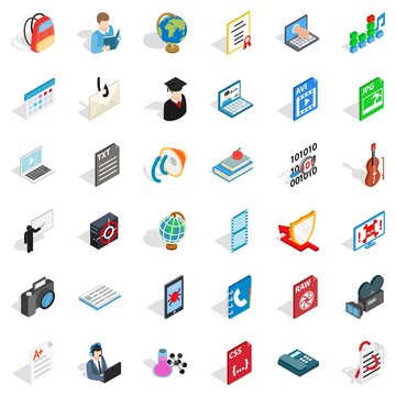 Bomb in computer icons set, isometric style