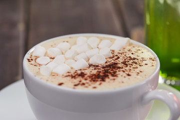 cappuccino with marshmallow