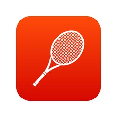 Tennis racket icon digital red