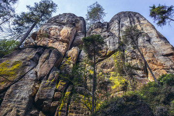 Adrspach Rocks, part of Adrspach-Teplice landscape park in Broumov Highlands region of Czech Republic