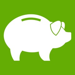 Piggy icon green