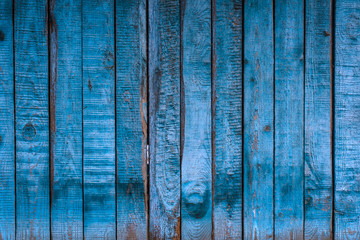 Fototapeta na wymiar Vertical wooden boards - blue wooden rustic shabby background