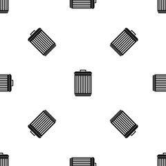 Trashcan pattern seamless black