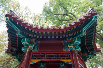 Traditional Chinese Tomb in Warsaw Outdoor Park in Warsaw Polan 2014 October
