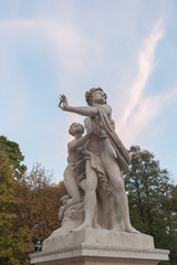 Obraz premium Warsaw Poland 2014 October Historical Palace in Garden and Lake in Warsaw