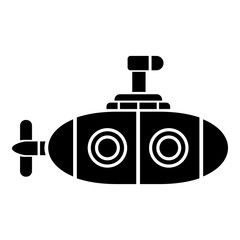 Submarine icon, simple style.