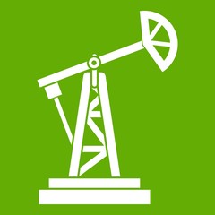 Oil rig icon green