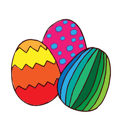 Isolated colorful Easter egg for coloring book, greeting card and other design
