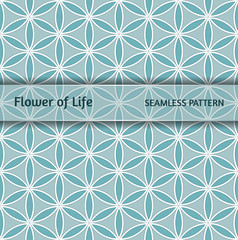 Sacred geometry, paper seamless pattern 