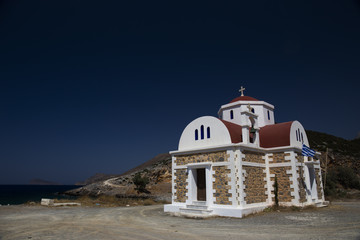 Greek church on the shore