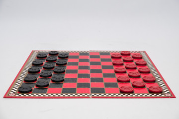 Checkers black and red