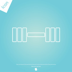 Dumbbell line icon