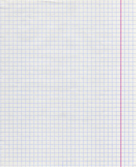 A blank sheet of notebook paper