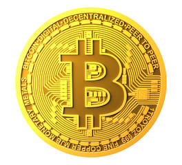 Bitcoin Isolated on white background
