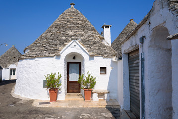 Trulli houses in Alerbobello town