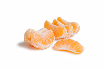 Tangerine on a white background