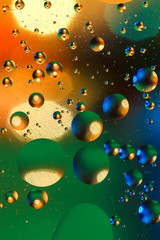 Colorful artificial background with bubbles.