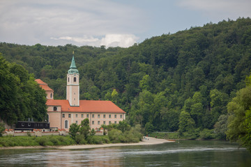 Fototapeta na wymiar Weltenburg Abbey, Danube River breakthrough, Bavaria, Germany, Europe