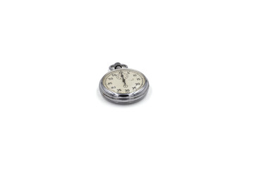 Vintage stopwatch on white