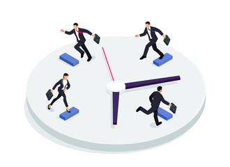 Obraz premium Race over time concept.