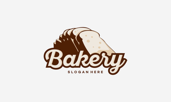 Vintage Bakery logo badge designs, Bread logo designs badge vector illustration