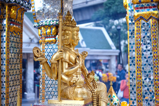 The Erawan Shrine in Bangkok. Thao Maha Phrom Shrine is a Hindu shrine in Bangkok