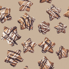 Seamless texture of cookies