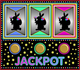 slot machine with easter bunnies