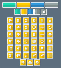 Flat Game Button Pack