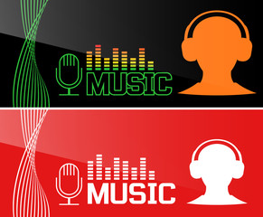 Music banner or flyer design