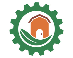 barn leaf gear agriculture agricultural harvest farming image vector