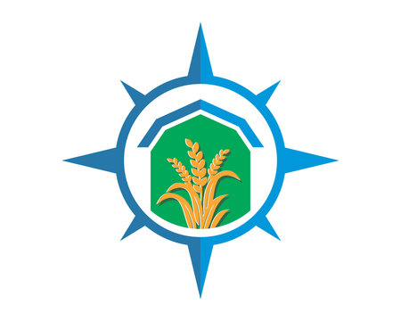 paddy barn icon agriculture agricultural harvest farming image vector